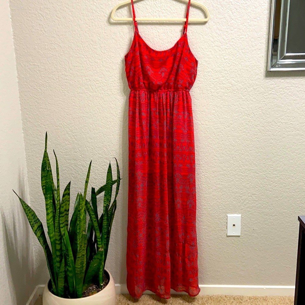 Tribal print maxi dress